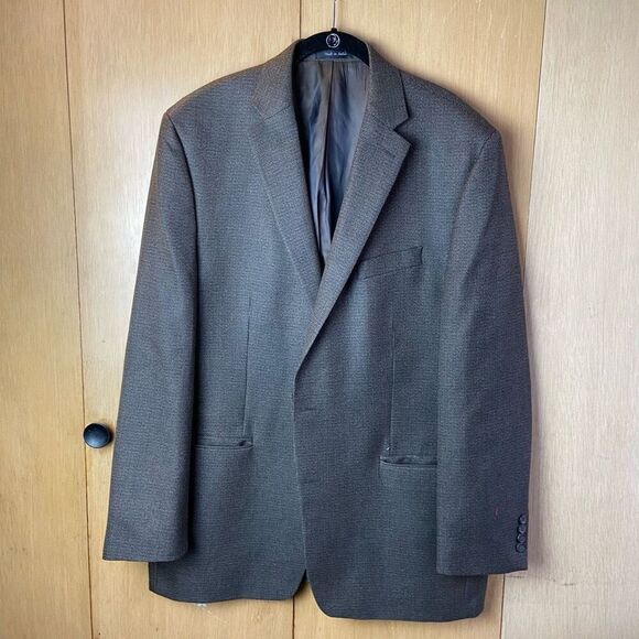 Lauren Ralph Lauren Gray Textured Tweed Blazer Jacket Men’s 46L – 2 Button - Picture 2 of 13